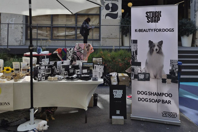 The STUCK SOAP table at MAUM Market, ROW DTLA