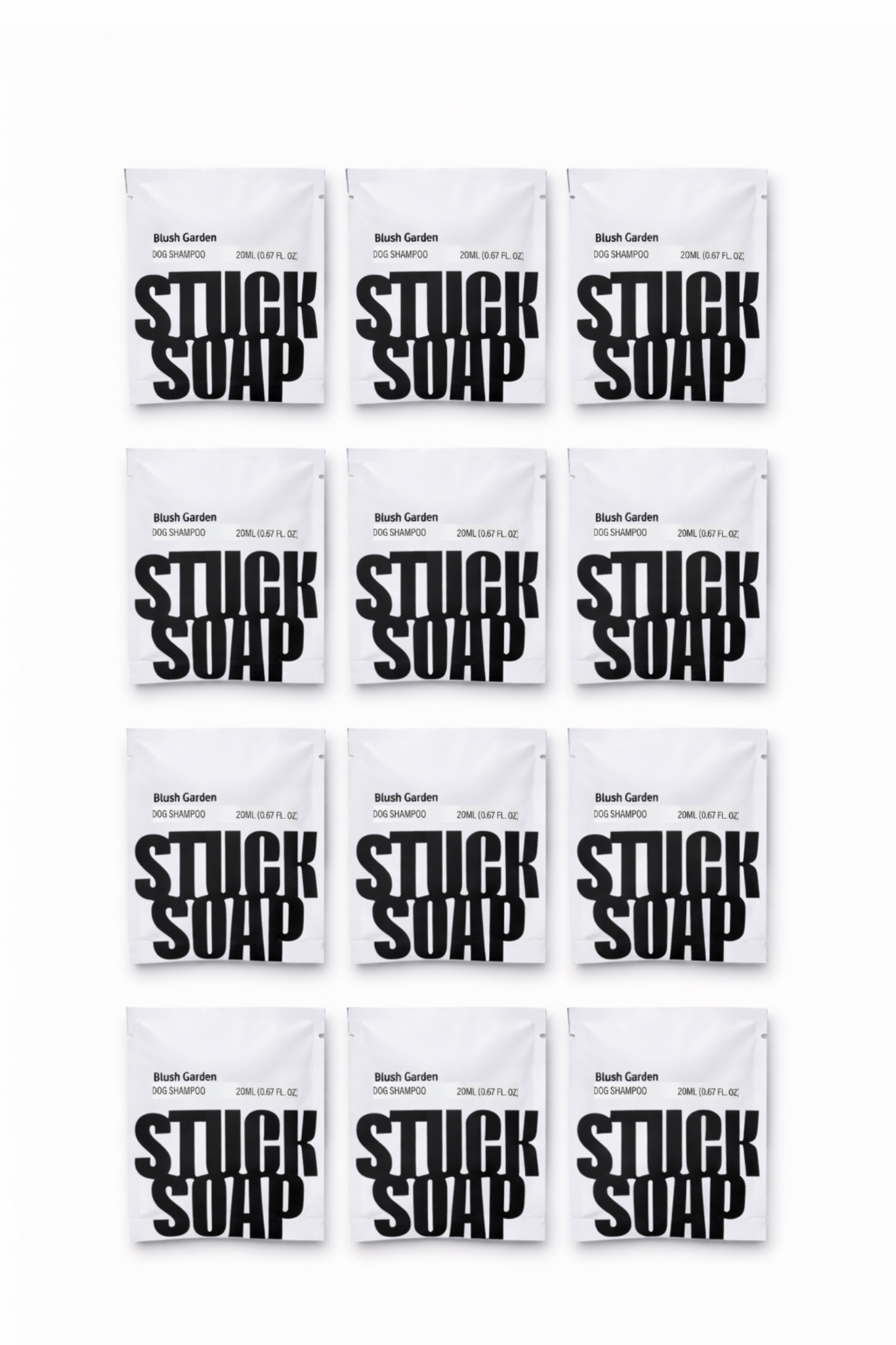 STUCK SOAP Dog Shampoo Pouch Set (20ml x 12)